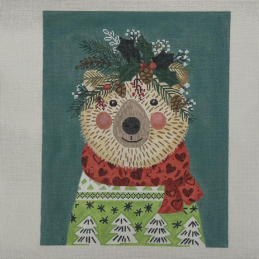 Christmas Squad - Bear on Sage Green (by Mia Charro/Kate Dickerson)