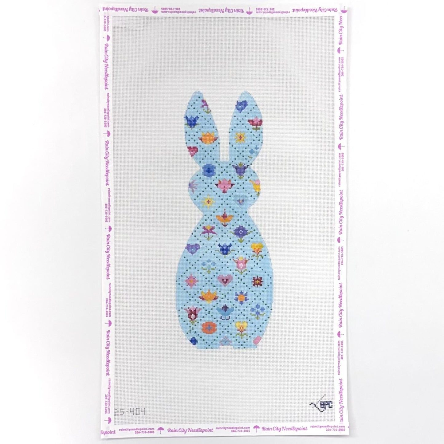 Grid Bunny Medium (by Blueberry Point Needlepoint)