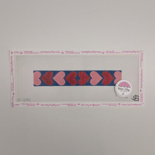 Hearts Key Fob - Red/Pink (by Jeni Sandberg) JS-128A