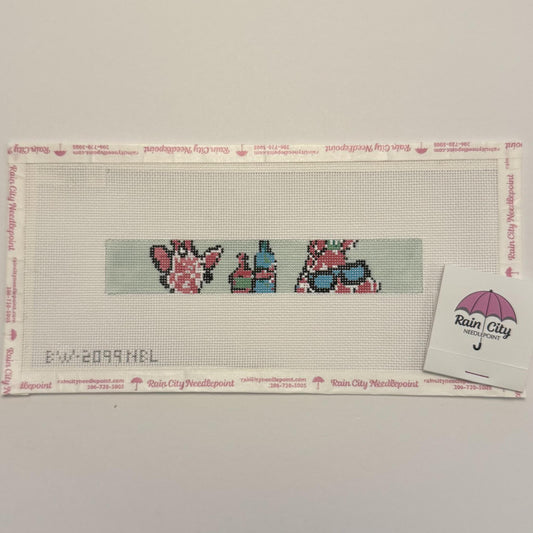 Vacation Giraffe & Zebra Fob (by Blue Waters Needlepoint) BW2099NBL