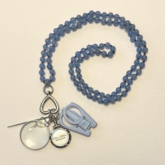 Up Up Gemstone Heart Chatelaine - Pretty Blue