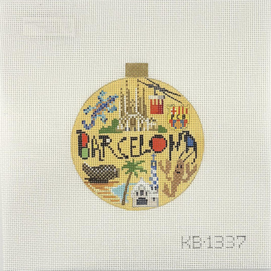 Barcelona Travel Round (by Bradley Needlepoint)