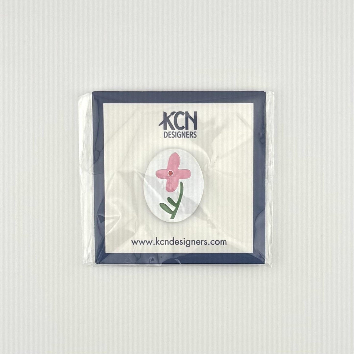 Pink Flower Tag Needle Minder
