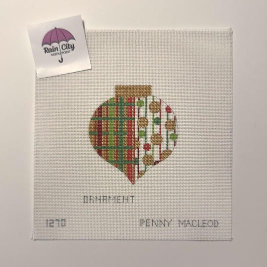 Plaid & Stripes & Dots Ornament (by Penny MacLeod)