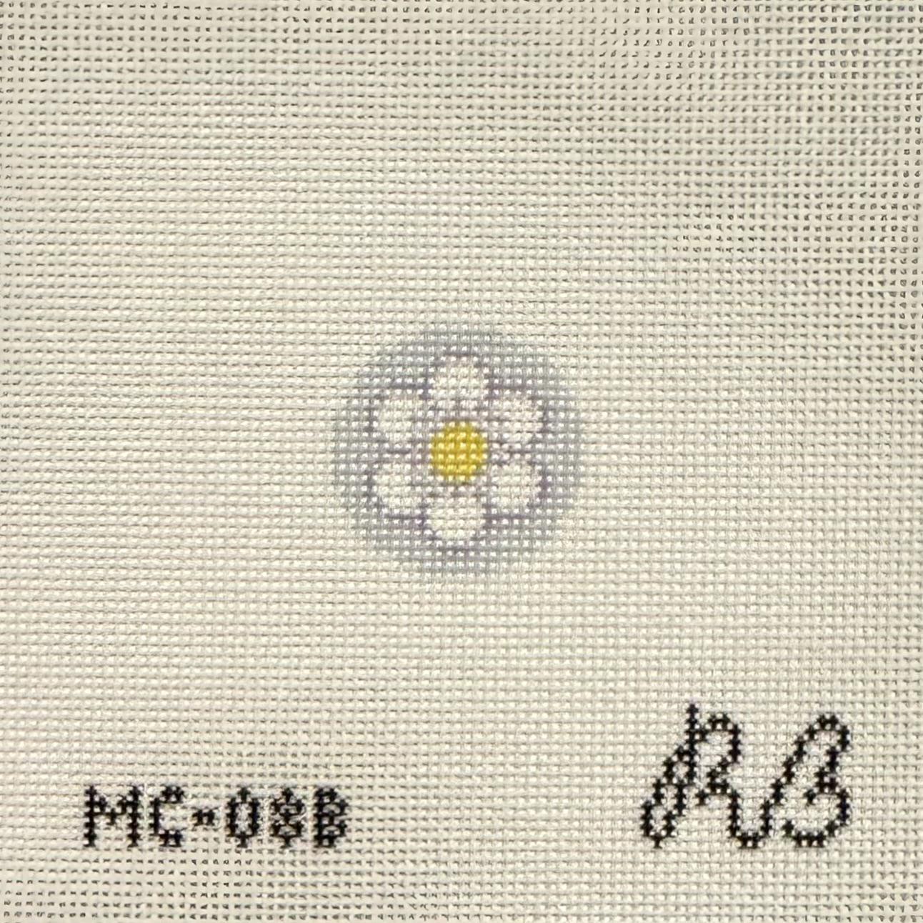 Daisy on Blue Mini Round (by Rachel Barri)