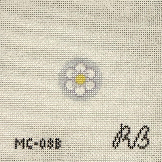 Daisy on Blue Mini Round (by Rachel Barri)