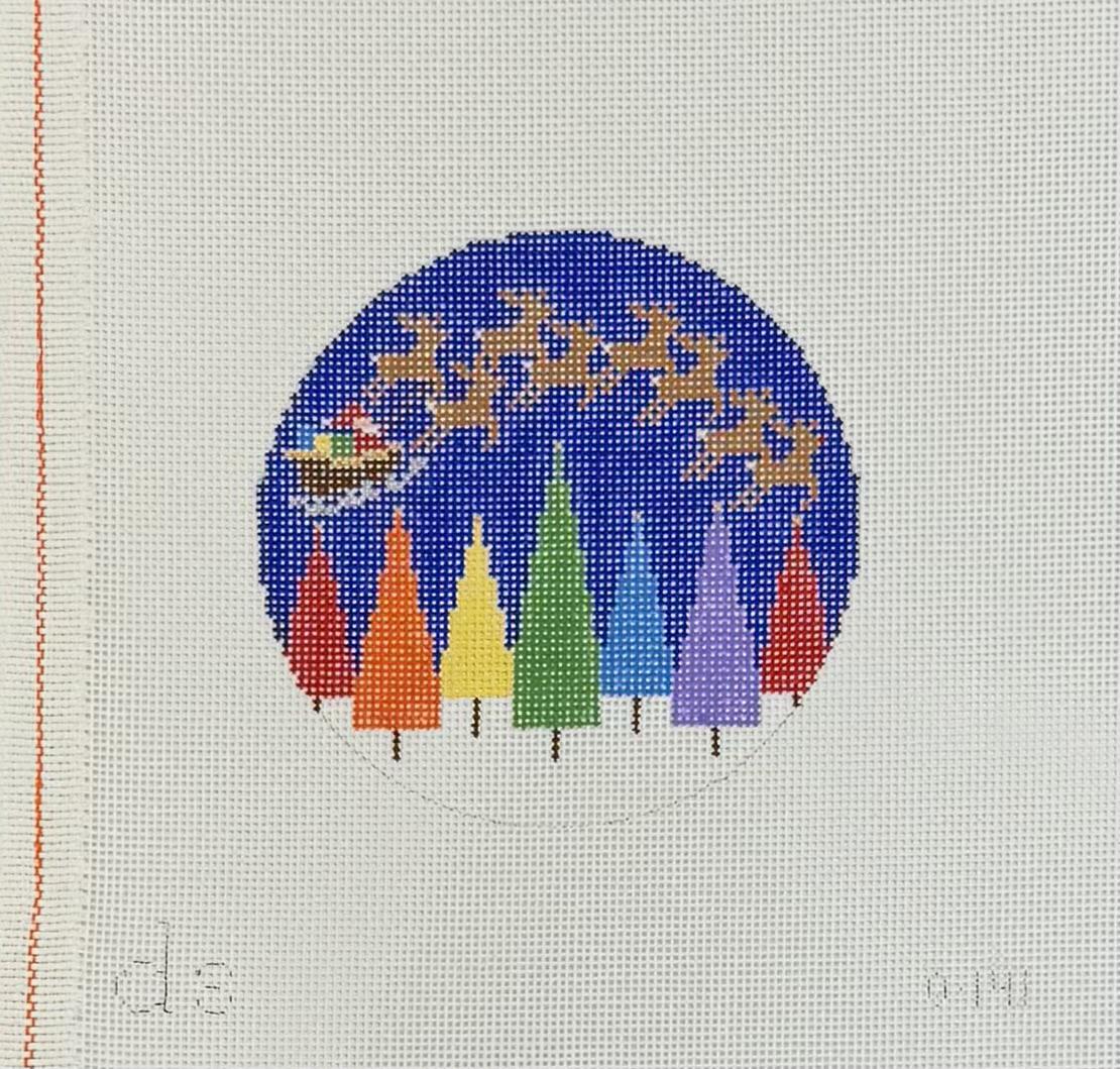 Rainbow Trees (by Doolittle Stitchery) O-141