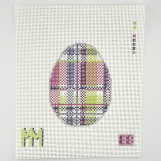 Berry Madras Plaid Egg (by Elizabeth Brooke)
