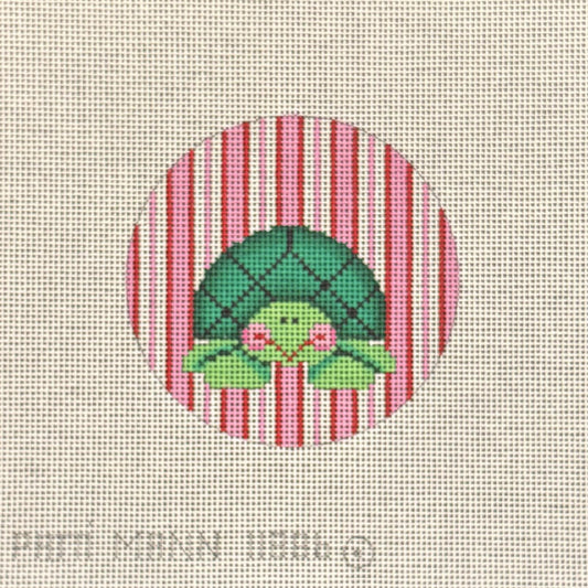 Turtle on Pink Stripes (by Patti Mann)