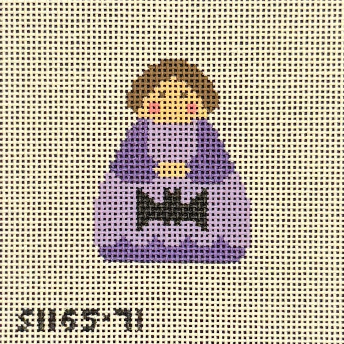 Purple Angel with Bat / Stitch-Its (by KCN)