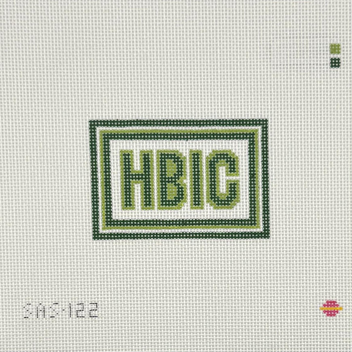 HBIC Small - Green (by Saturnalia Stitching)
