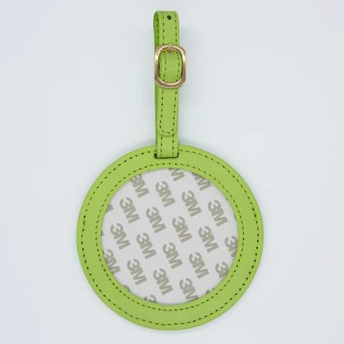 Leather Round Luggage Tag