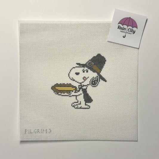 PEANUTS Thanksgiving - Snoopy Pilgrim (by Officially Needlepoint)