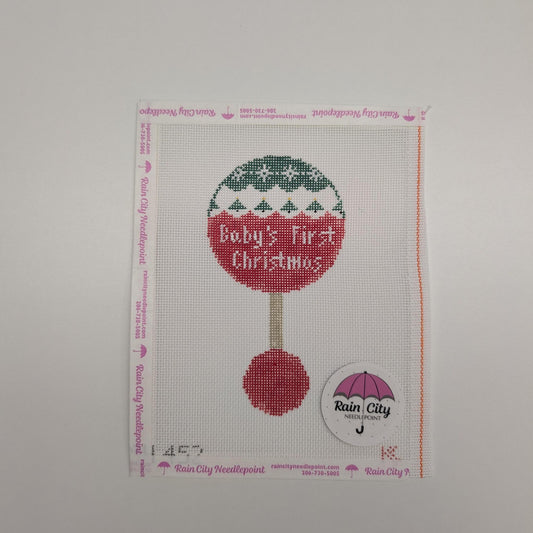 Baby's First Christmas Rattle (by Kathy Schenkel) SH452