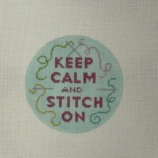 Keep Calm & Stitch On - light blue (by Alice Peterson)