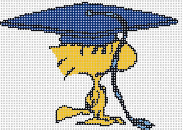 Woodstock Graduation Pose (by Officially Needlepoint) - GRAD04