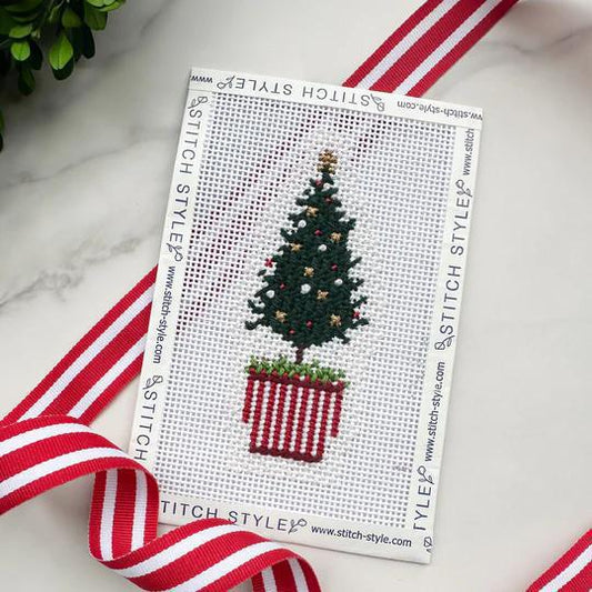 Christmas Tree in Red and White Pot (by Stitch Style) SS-197