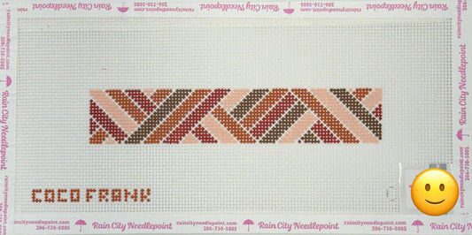 Diagonals Key Fob Warm Neutrals (by Coco Frank) F-32
