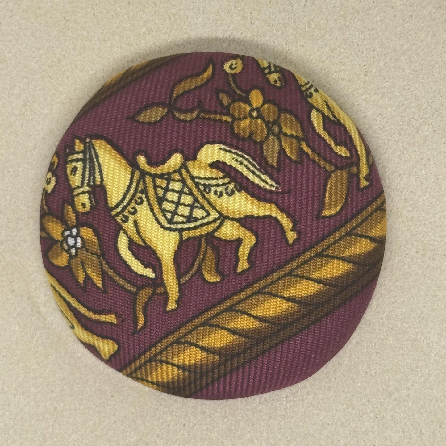 Needle Minders covered w/ Hermes Fabric