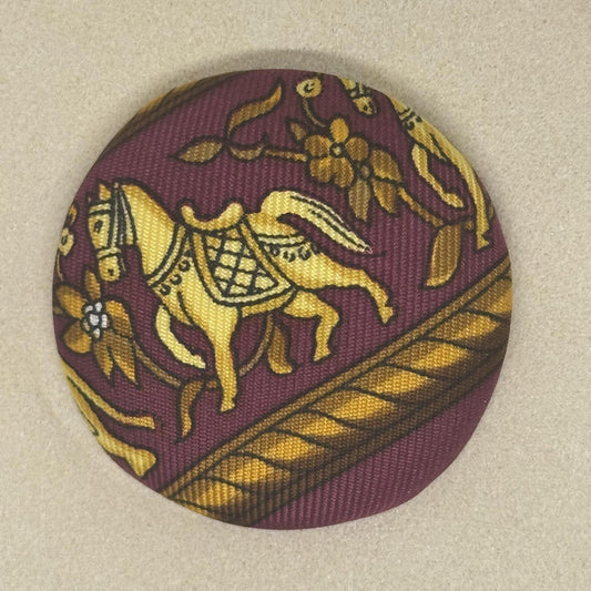 Needle Minders covered w/ Hermes Fabric