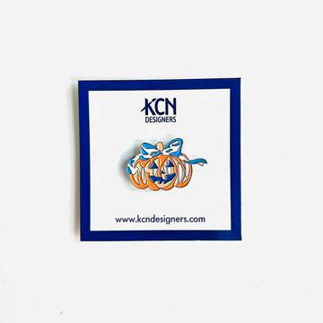 Pumpkin w/ Blue Bow Needle Minder