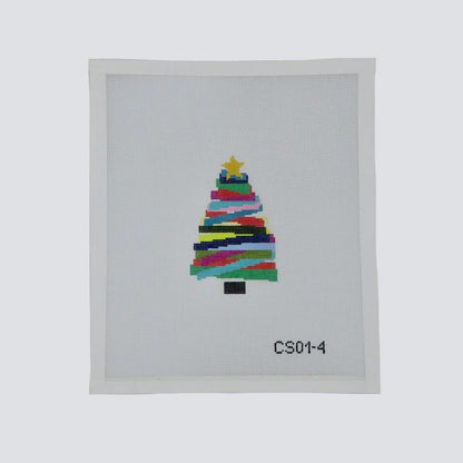Stackable 4.5" Multicolored Tree (by Cabell Stitchery) - CS01-4