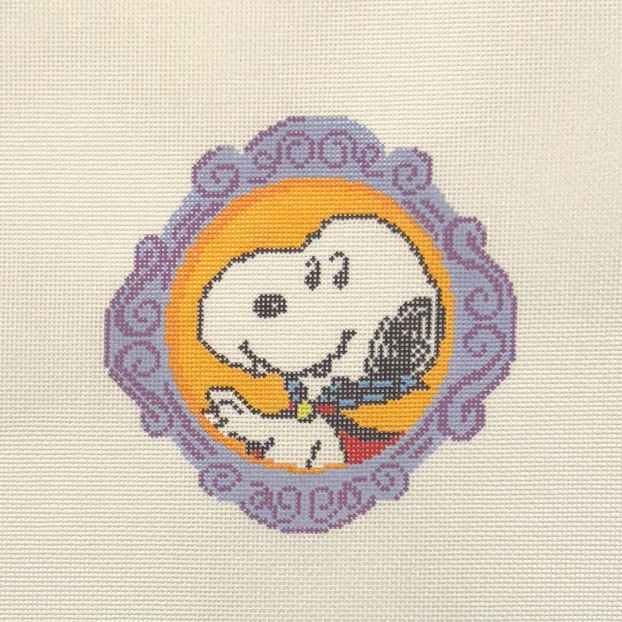 PEANUTS Halloween - Framed Snoopy Vampire (by Officially Needlepoint)