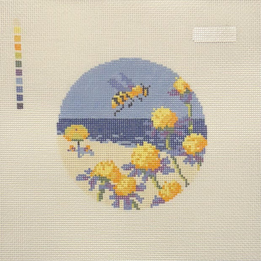 Bee w/ Yellow Flowers (by The Scissorists)