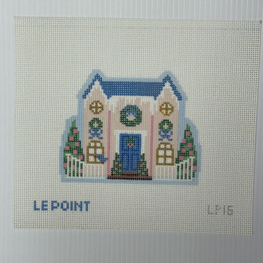 Christmas Village Pink House (by Le Point Studio) - LP-16