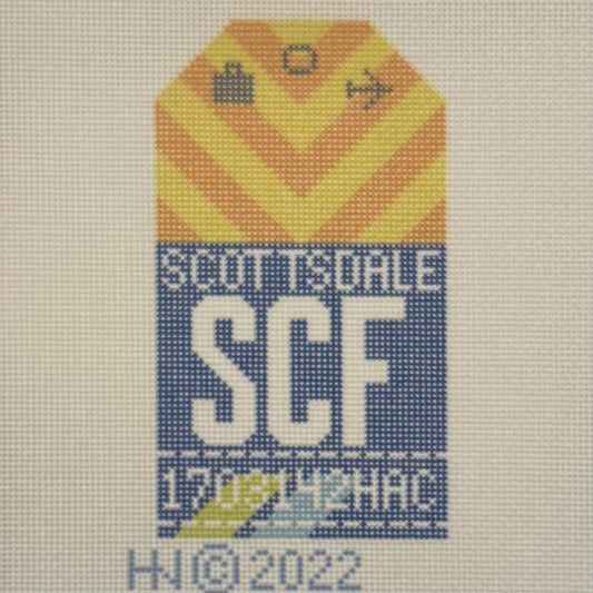 Scottsdale Luggage Tag (by Hedgehog Needlepoint)