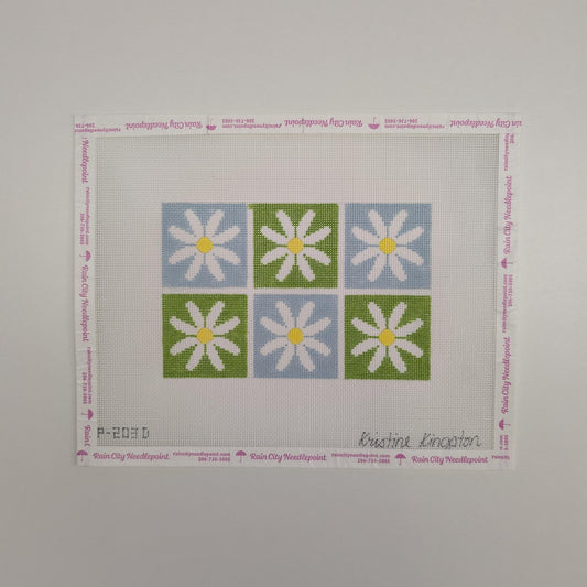 Daisies on Blue/Green (by Kristine Kingston) P-203D