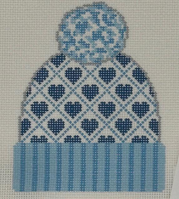 Blue Heart Beanie (by Laureen Bloch) H-03