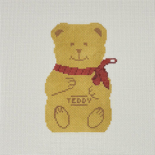 Chocolate Teddy Bear (by Pinpoint Needlepoint)
