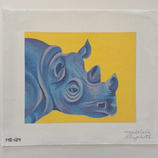 Blue Rhino on Yellow