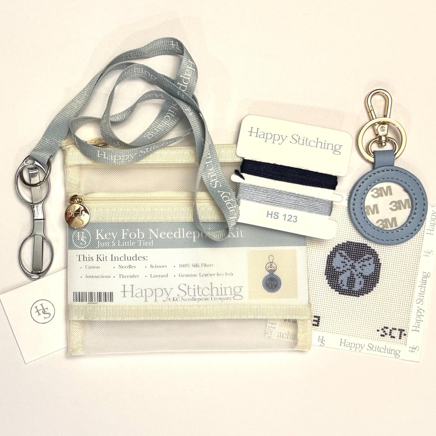 Just a Little Tied Key Fob Needlepoint Kit (by Happy Stitching / KCN)