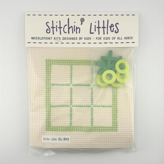Tic Tac Toe - Kiwi Greens (by Stitchin' Littles)