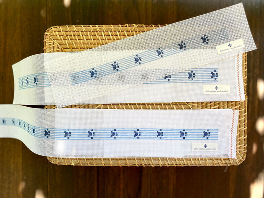 Blue Paws Pet Collar - Large (by Little Stitches Needleworks)