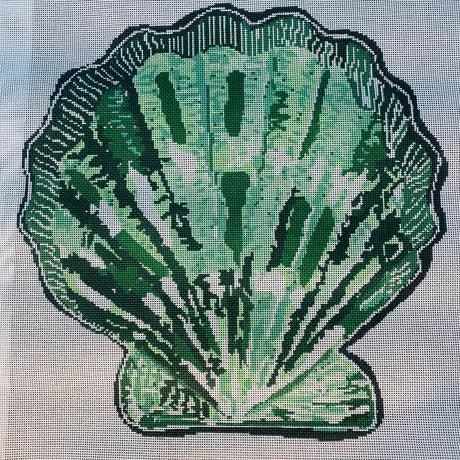 Scallop Shell in Green (by KCN) - TA4071