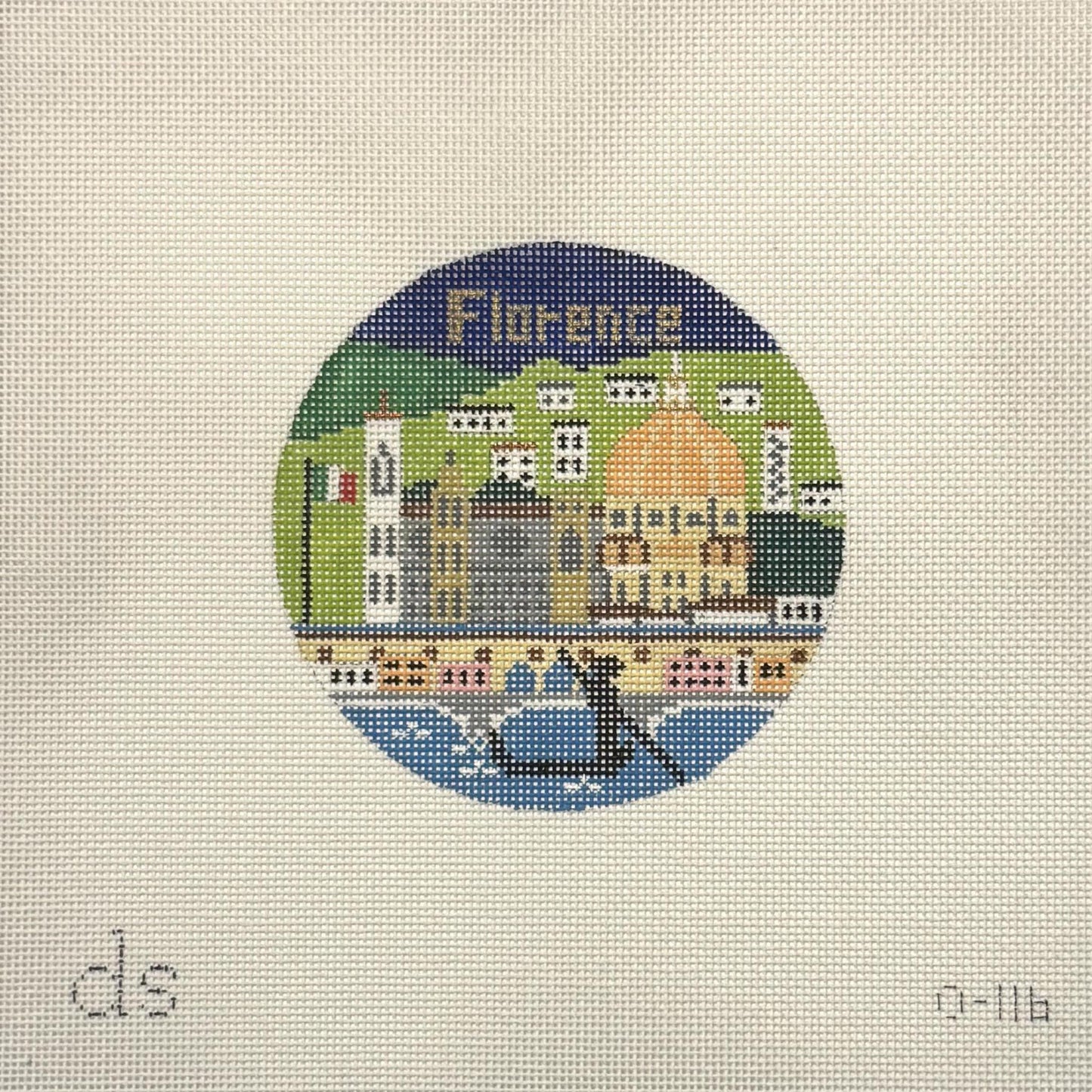 Florence Italy Travel Round (by Doolittle Stitchery)