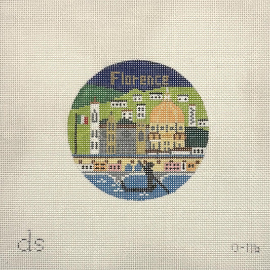 Florence Italy Travel Round (by Doolittle Stitchery)