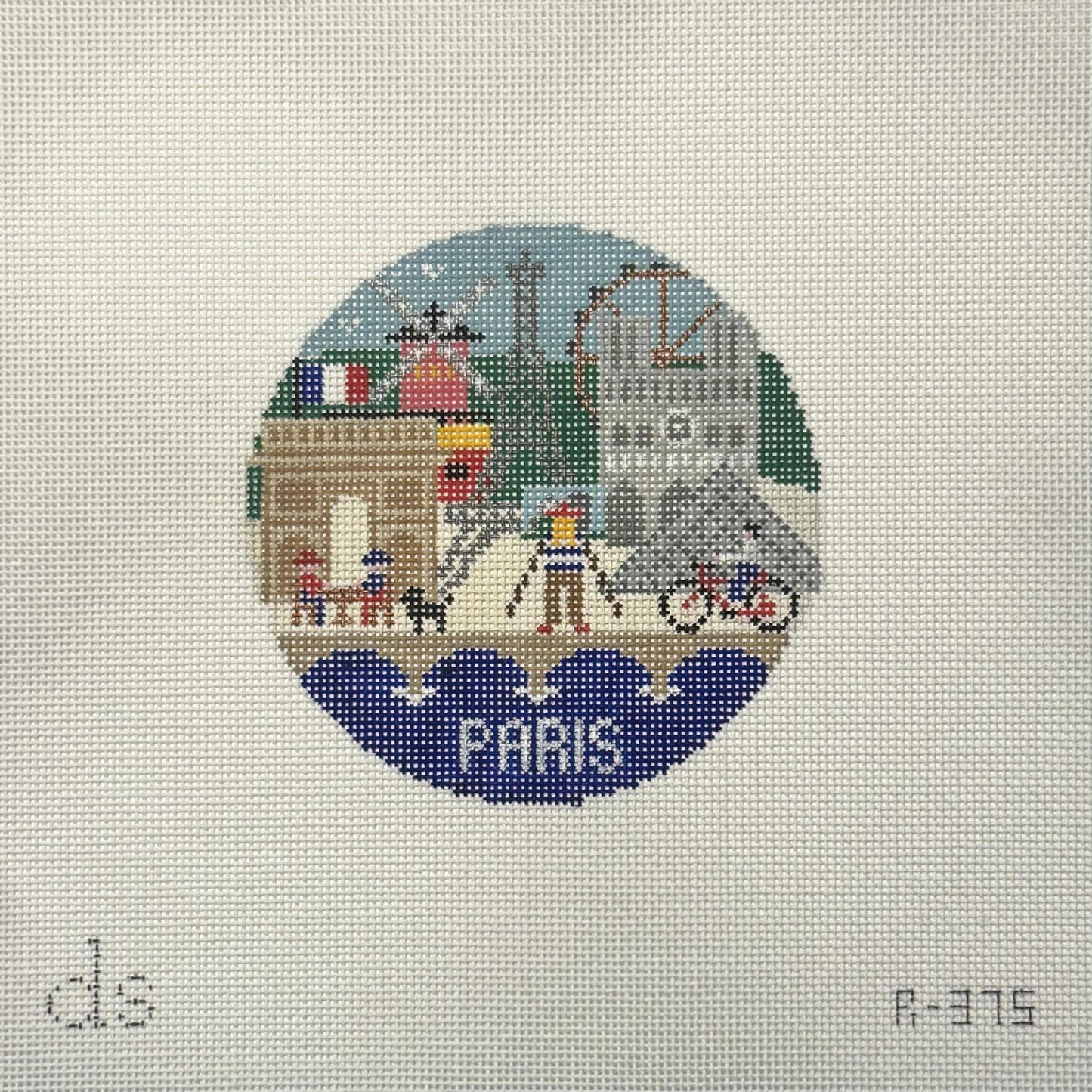 Paris Travel Round (by Doolittle Stitchery)