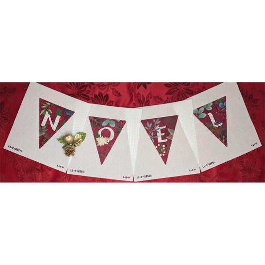 NOEL 4-piece Garland Botanical Red
