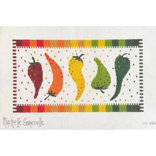 Red-to-Verde Chili Peppers (by Machelle Somerville)