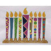 Colorful Menorah - Large (by Alice Peterson) 4282