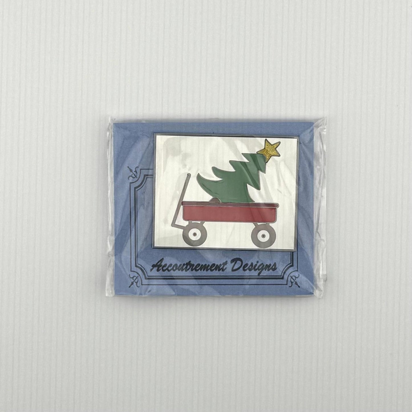 Christmas Tree in Wagon Needle Minder