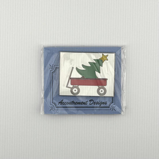 Christmas Tree in Wagon Needle Minder