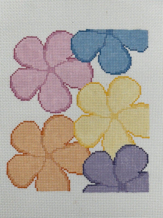 Pastel Plumerias (by Poppy J. Stitches) - PJS-003