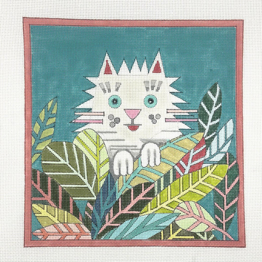 White Kitty in Flowers (by Fleur d'Paris)
