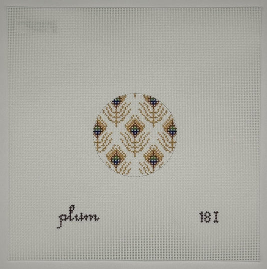 Peacock Feather Round (by Plum Stitchery) 18I