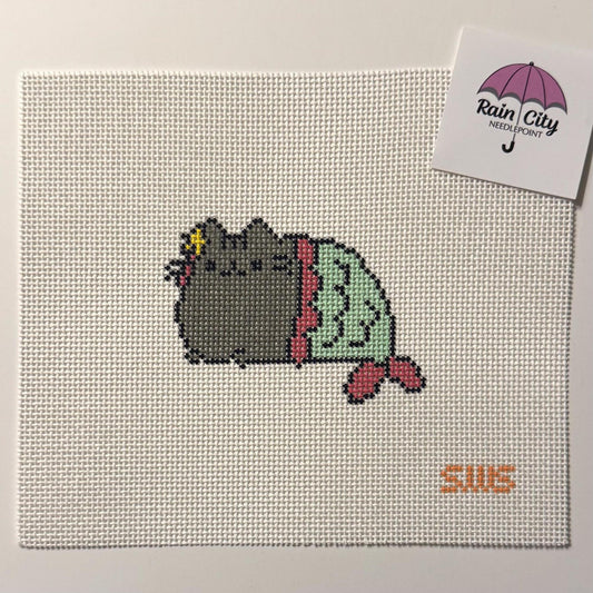 Mermaid Cat Pusheen (by Stitching with Stacey)